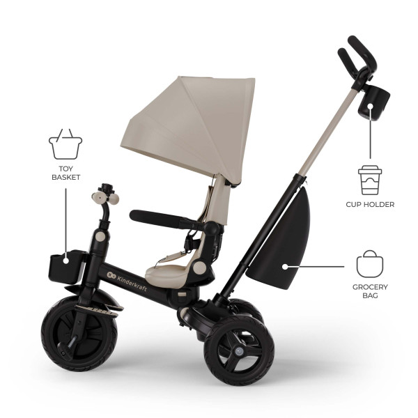 Трехколесный велосипед Kinderkraft Aveo 2 Plus Beige (KRAVEO02BEG0000)