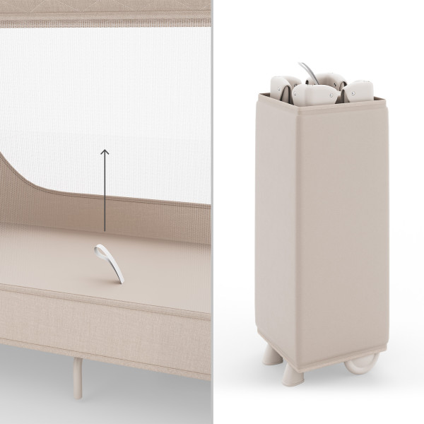 Кровать-манеж с пеленатором Kinderkraft Leody Up Beige (KCLEODUPBEG00AC)