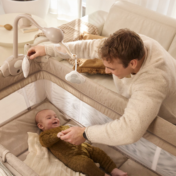 Кровать-манеж с пеленатором Kinderkraft Leody Up Beige (KCLEODUPBEG00AC)