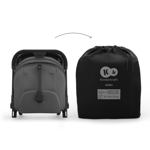 Прогулочная коляска Kinderkraft Nebo Platinum Grey Beige (KSNEBO00GRY0000)