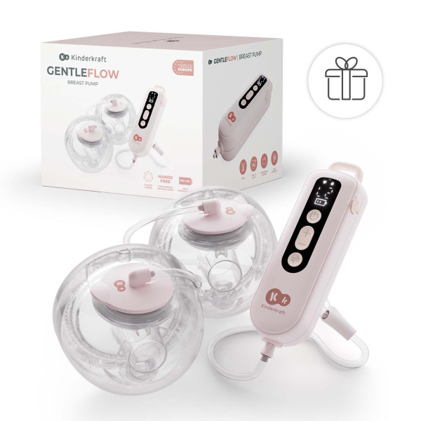 Двойной электрический молокоотсос Kinderkraft GentleFlow Pink (KEGEFL00PNK0000)