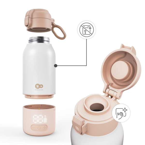 Портативный подогреватель для молока и термос 2-в-1 Kinderkraft Gaja Beige (KEGAJA00BEG0000)