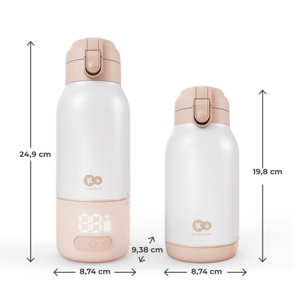 Портативный подогреватель для молока и термос 2-в-1 Kinderkraft Gaja Beige (KEGAJA00BEG0000)