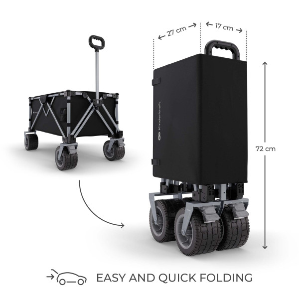 Складная туристическая тележка Kinderkraft Rollster Mystic Black (KSROLL00BLK0000)