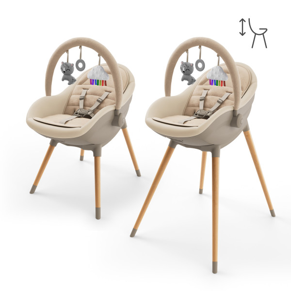 Стульчик для кормления 2 в 1 Kinderkraft Fini Up Beige