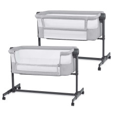 Приставная кровать-люлька Kinderkraft Nestee Up 2 Light Grey (KLNEE002LGR0000)