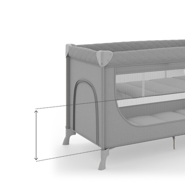 Кровать-манеж Kinderkraft Leody Up Grey (KCLEODUPGRY0000)