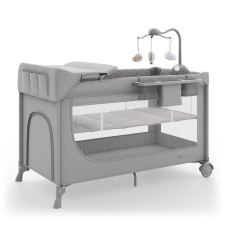 Кровать-манеж с пеленатором Kinderkraft Leody Up Grey (KCLEODUPGRY00AC)