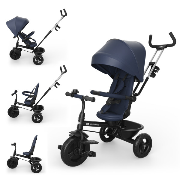 Трехколесный велосипед Kinderkraft Aston 2 Plus Grey (KRASTO02GRYPL00)