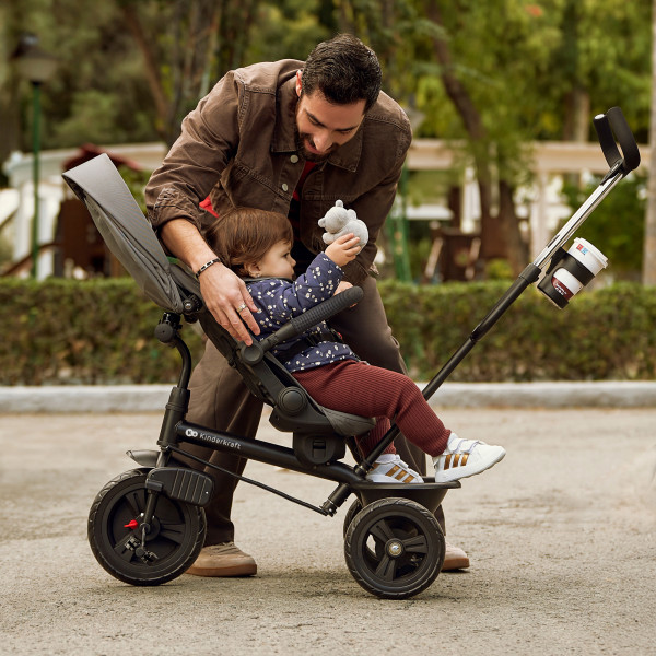 Трехколесный велосипед Kinderkraft Aston 2 Plus Grey (KRASTO02GRYPL00)