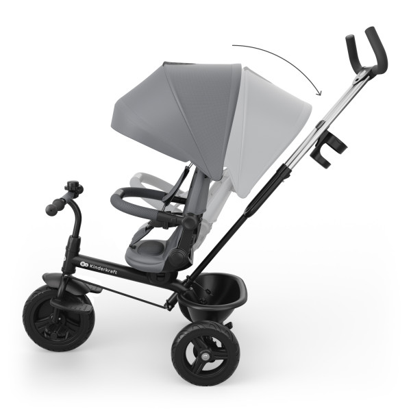 Трехколесный велосипед Kinderkraft Aston 2 Plus Grey (KRASTO02GRYPL00)