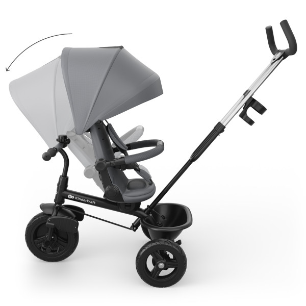 Трехколесный велосипед Kinderkraft Aston 2 Plus Grey (KRASTO02GRYPL00)