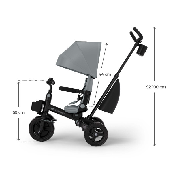 Трехколесный велосипед Kinderkraft Aveo 2 Plus Grey (KRAVEO02GRY0000)