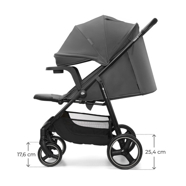 Прогулочная коляска Kinderkraft Trig 3 Tray Grey (KSTRIG03GRY000T)