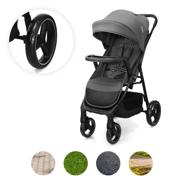Прогулочная коляска Kinderkraft Trig 3 Tray Grey (KSTRIG03GRY000T)