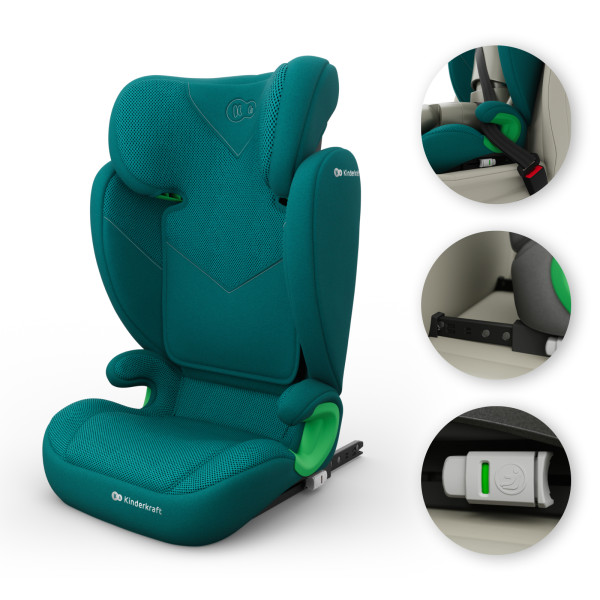 Автокресло Kinderkraft Junior Fix 2 Plus i-Size Green (KCJUFI20GREPL0N)