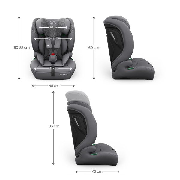 Автокресло Kinderkraft Comfort Up 2 Plus i-Size Grey (KCCOUP02GRYPL00)