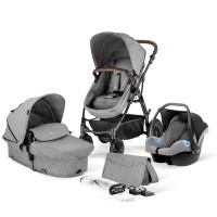 Универсальная коляска 3 в 1 Kinderkraft Moov Gray Melange (KKWMOOVGRYM0NC)