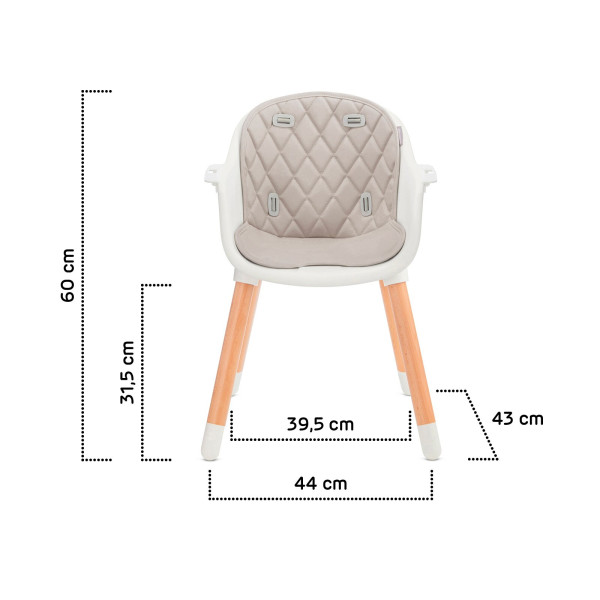 Стульчик для кормления Kinderkraft Sienna Gray (KKKSIENGRY0000)